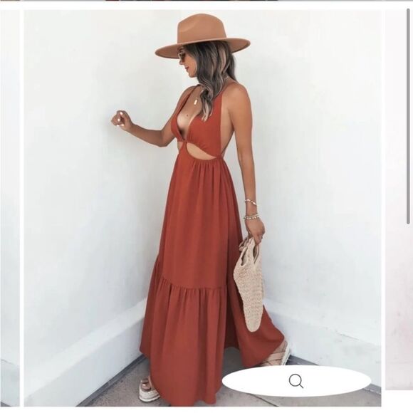 VICI Rust Maxi Dress - Picture 2 of 5